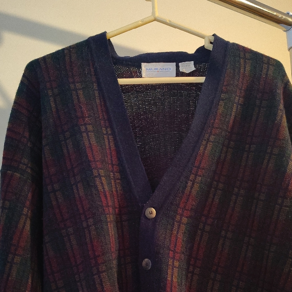 Murano Multicolor Plaid Knit Sweater
